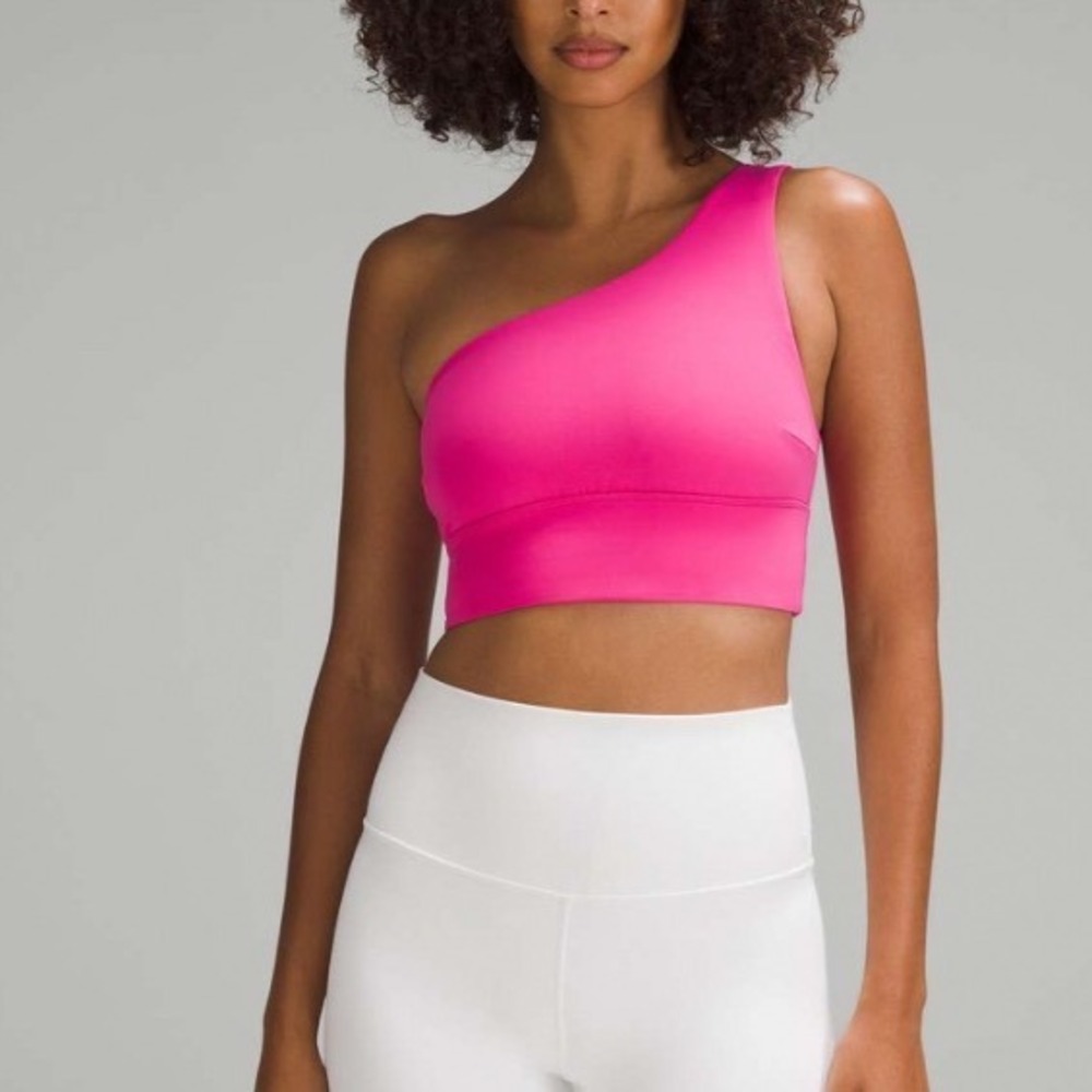 LULULEMON Align Asymmetrical Bra Light Support, C/D Cup In Sonic Pink Sie 8